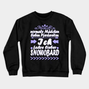 Snowboarden Mädchen Schnee Geschenk Winter Crewneck Sweatshirt